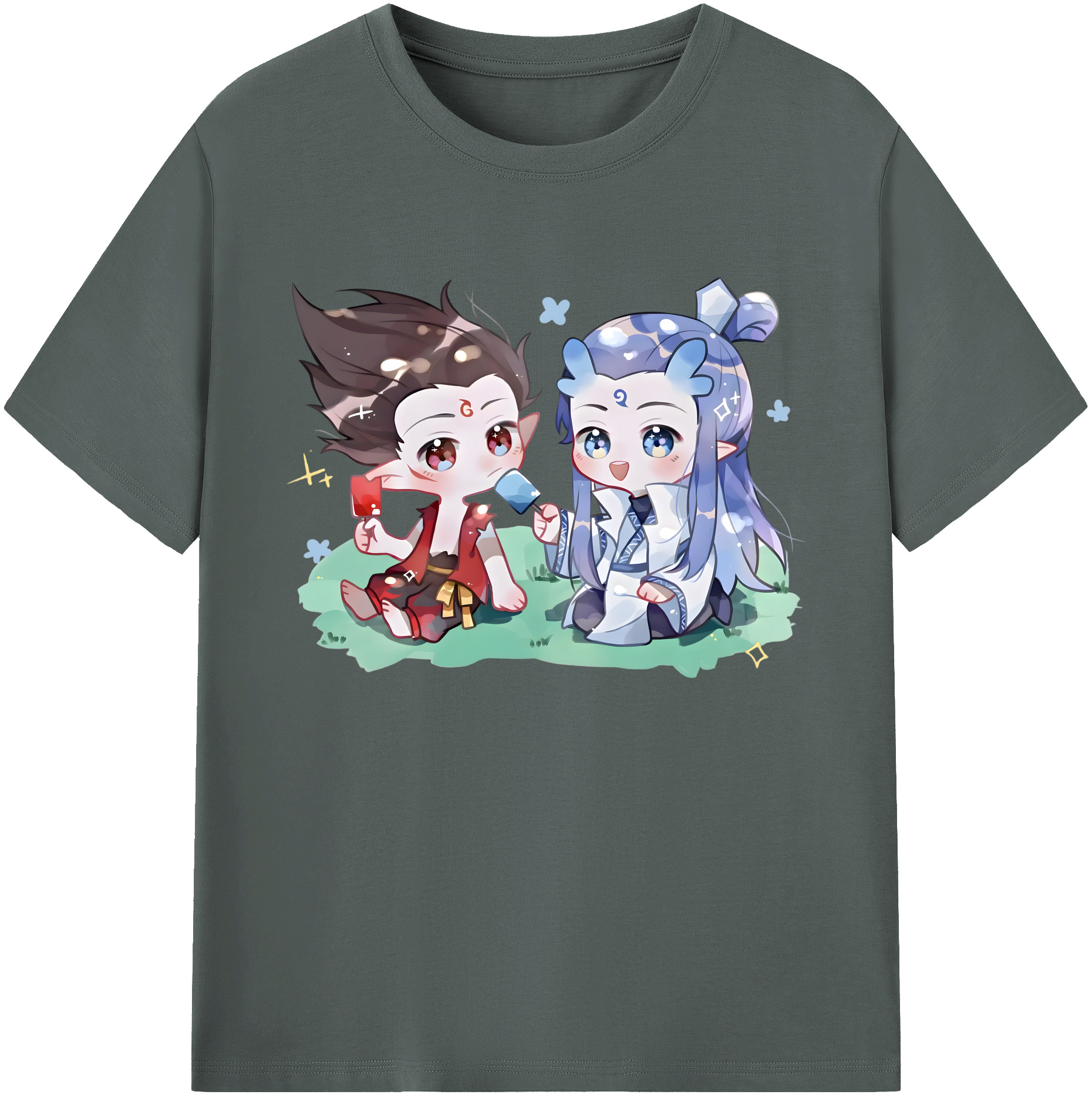 （画像用） Ne Zha 2 ナタ 魔童の大暴れ 綿100％ メンズ半袖Tシャツ｜肌触りやわらか＆通気性
